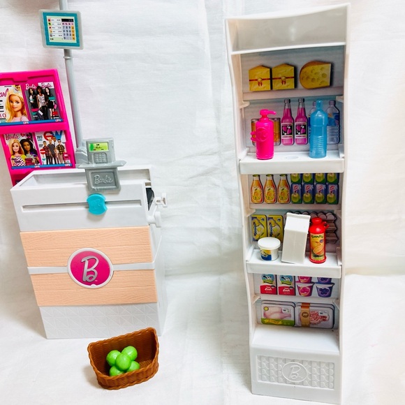 Barbie Grocery Store (15 mini pc) Shelves Checkout & S Grocery Checkout - Picture 4 of 13